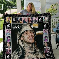 H Lil Peep Quilt Blanket Ver 2 and Home Decor