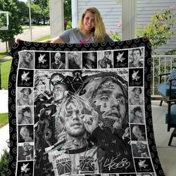 H Lil Peep Quilt Blanket Ver 3 and Home Decor
