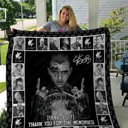 H Lil Peep Quilt Blanket Ver 4 and Home Decor