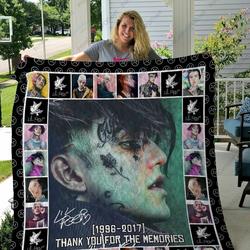 H Lil Peep Quilt Blanket Ver 6 and Home Decor