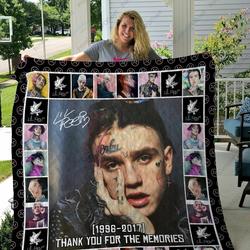 H Lil Peep Quilt Blanket Ver 8 and Home Decor