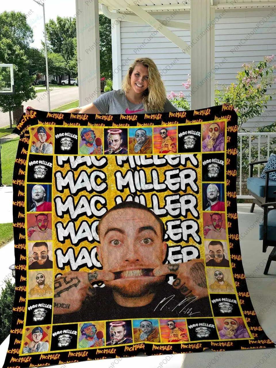 H Mac Miller Quilt Blanket Ver 7 and Home Decor