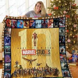 H Marvel Quilt Blanket Ver 1 and Home Decor