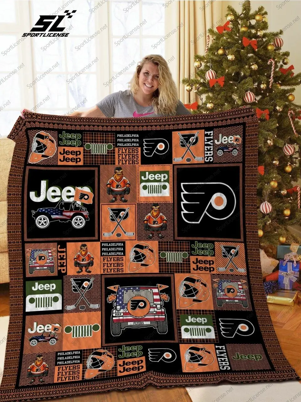 H Phfl Jeep Quilt Blanket and Home Decor