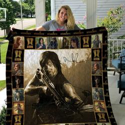 H The Walking Dead Daryl Dixon Quilt Blanket Ver 1 and Home Decor