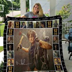 H The Walking Dead Daryl Dixon Quilt Blanket Ver 3 and Home Decor
