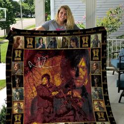 H The Walking Dead Daryl Dixon Quilt Blanket Ver 4 and Home Decor