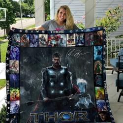 H Thor Quilt Blanket Ver 4 and Home Decor