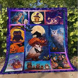 Halloween Owl DD2509092CL Quilt Blanket and Home Decor