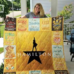 Hamilton Quotes Poster Quilt Blanket Ver 2 and Home Decor