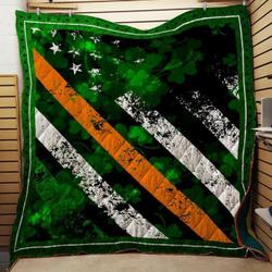 Hand Made Irish American Lucky Clover Quilt Blanket and Home Decor
