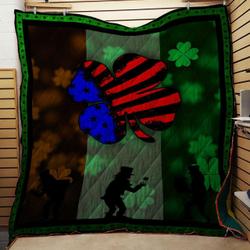 Hand Made Irish Leprechaun Quilt Blanket and Home Decor