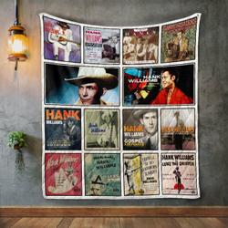 Hank Williams Album Covers Quilt Blanket and Home Decor