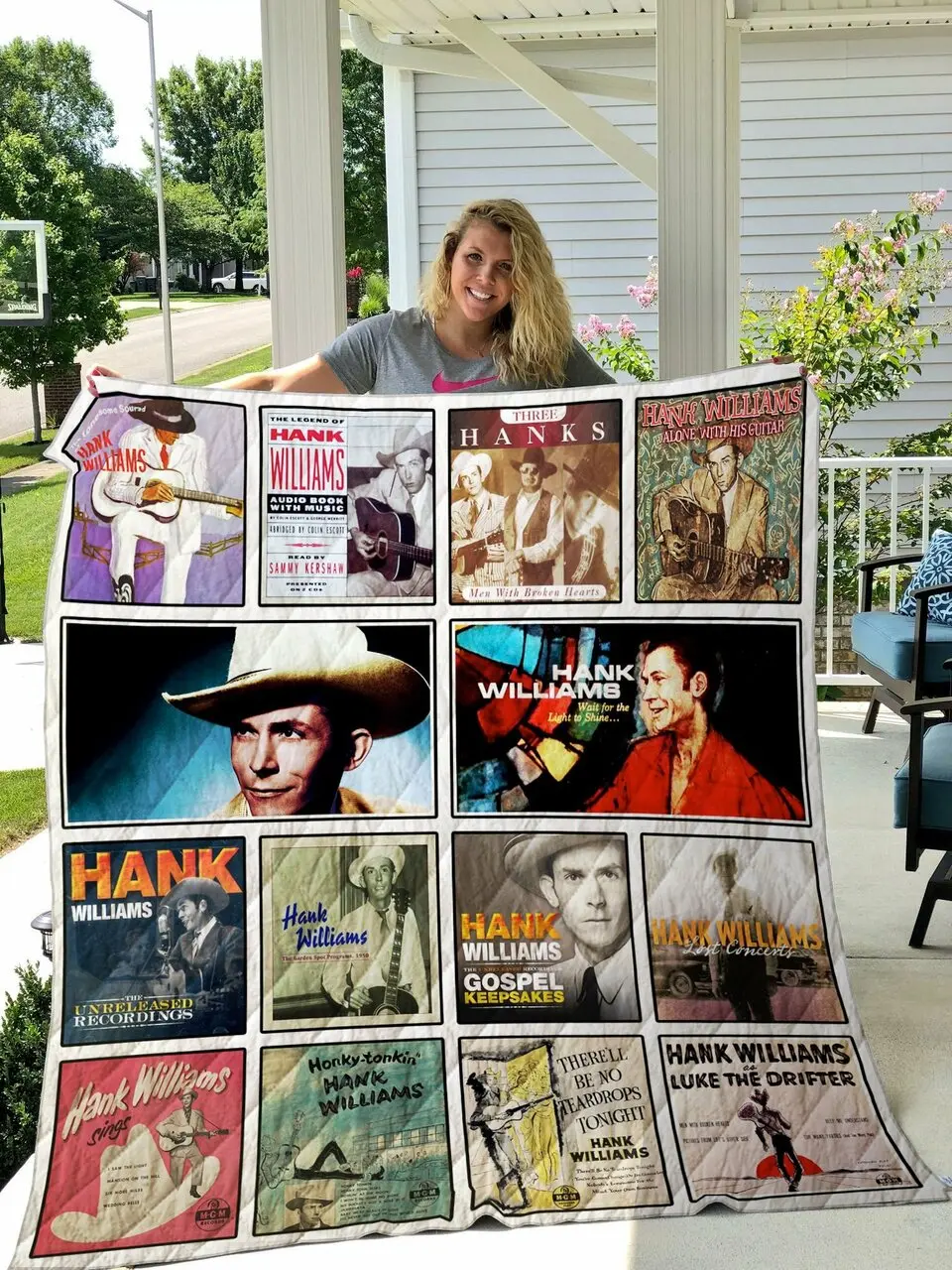 Hank Williams Quilt Blanket and Home Decor