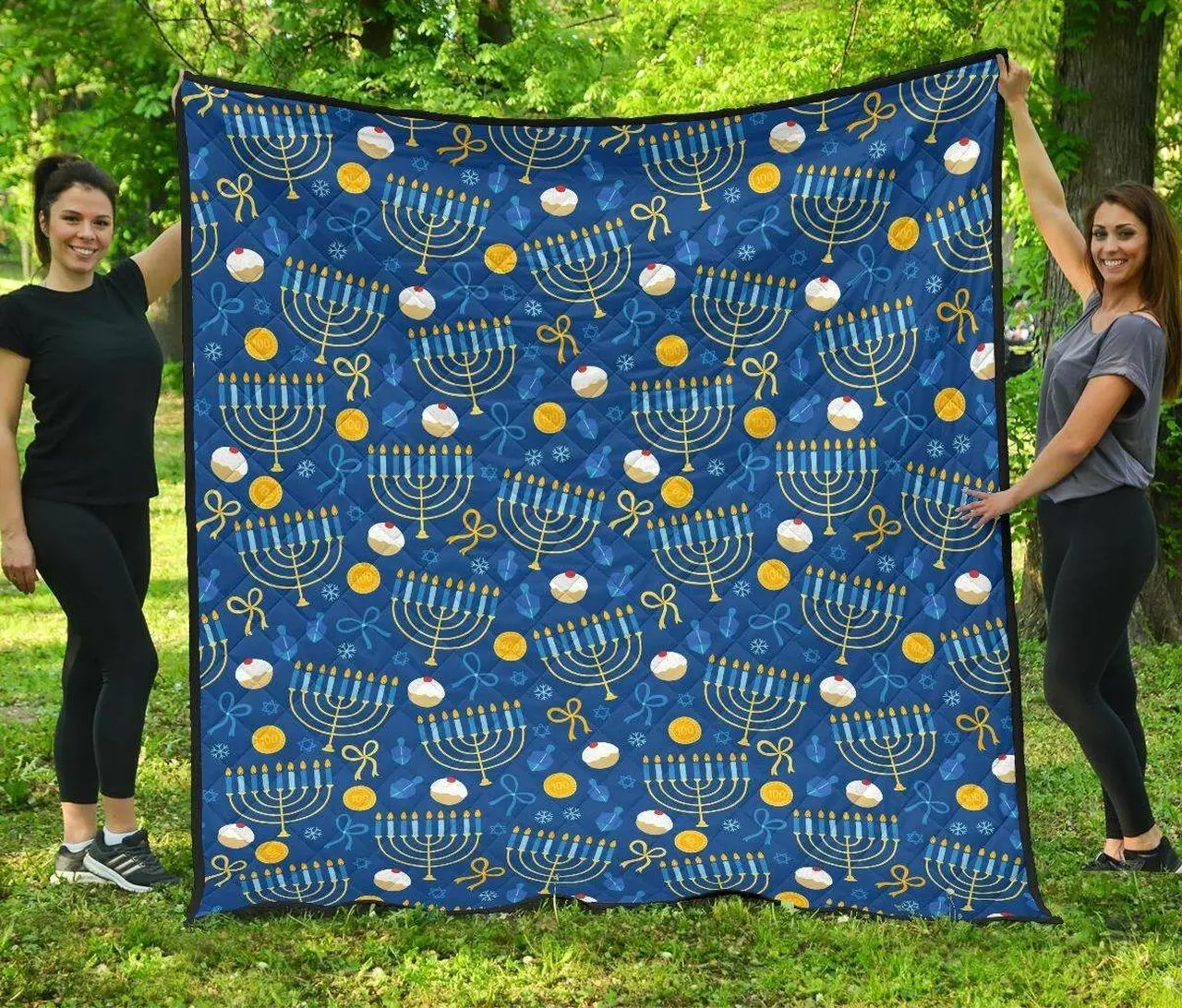 Hanukkah Cl12100350Mdq Quilt Blanket and Home Decor