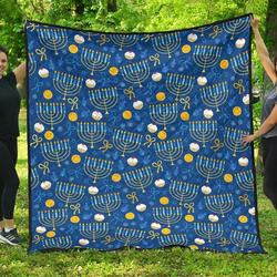 Hanukkah Cl12100350Mdq Quilt Blanket and Home Decor