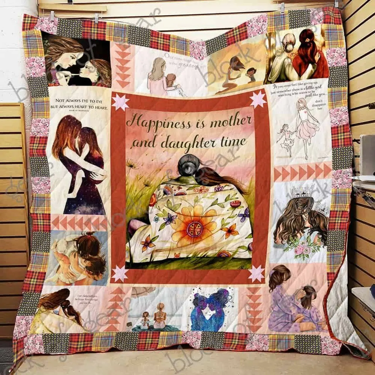 Happiness Is Mother And Daughter Time Cl2100220Mdq Quilt Blanket and Home Decor