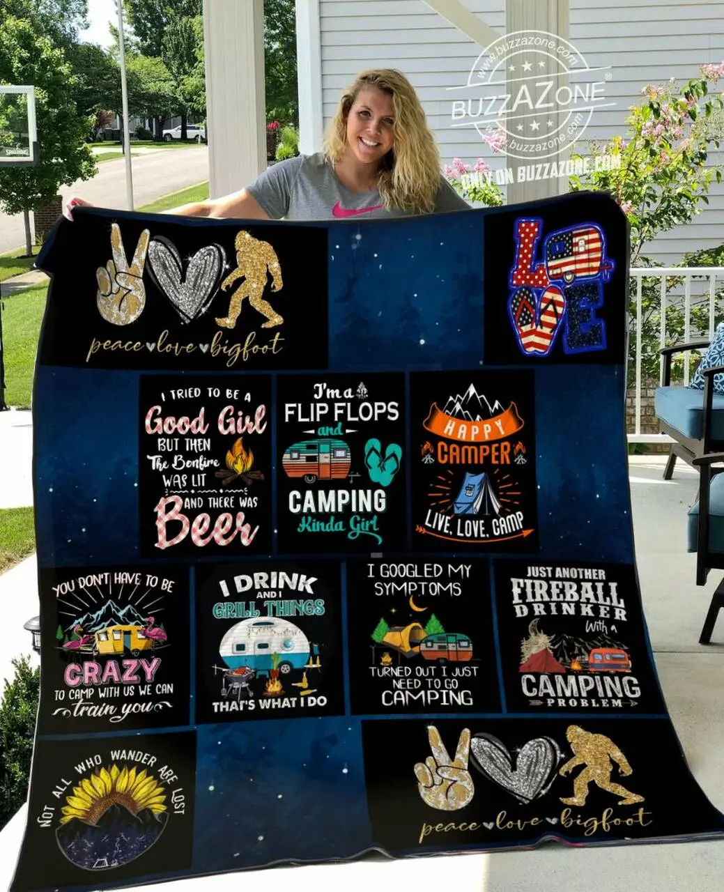 Happy Camper Live Love Camp All About Camping Quilt Bt and Home Decor