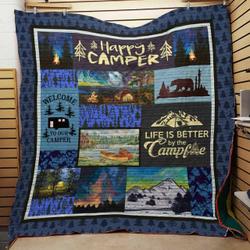 Happy Camper Quilt Blanket Dhc150120768Td and Home Decor
