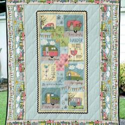 Happy Campers On Road Cla1910281Q Quilt Blanket and Home Decor