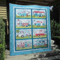 Happy Campers Quilt Blanket Hp47  Quilt and Home Decor