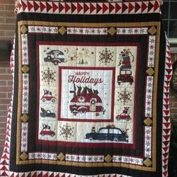 Happy Holidays Hur Quilt Cysiec and Home Decor