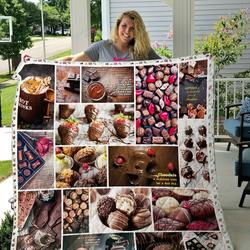 Happy International Chocolate Day Quilt Blanket and Home Decor