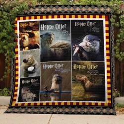 Happy Otter Blanket Kc1507 Quilt and Home Decor