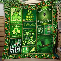 Happy Patricks Day Like Quilt Blanket and Home Decor