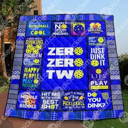 Happy People Play Pickleball Quilt Blanket Bn14  Quilt and Home Decor