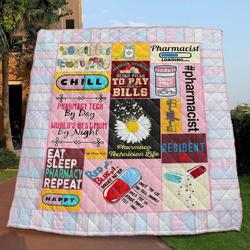 Happy Pills Cld180695 Quilt Blanket and Home Decor