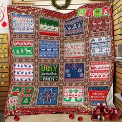 Happy Ugly Christmas Party Cl22100239Mdq Quilt Blanket and Home Decor