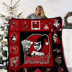 Harley Quinn Quilt Blanket 02255 and Home Decor