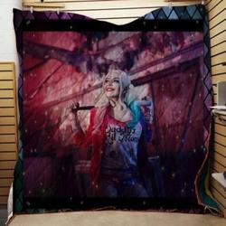 Harley Quinn Quilt Blanket and Home Decor