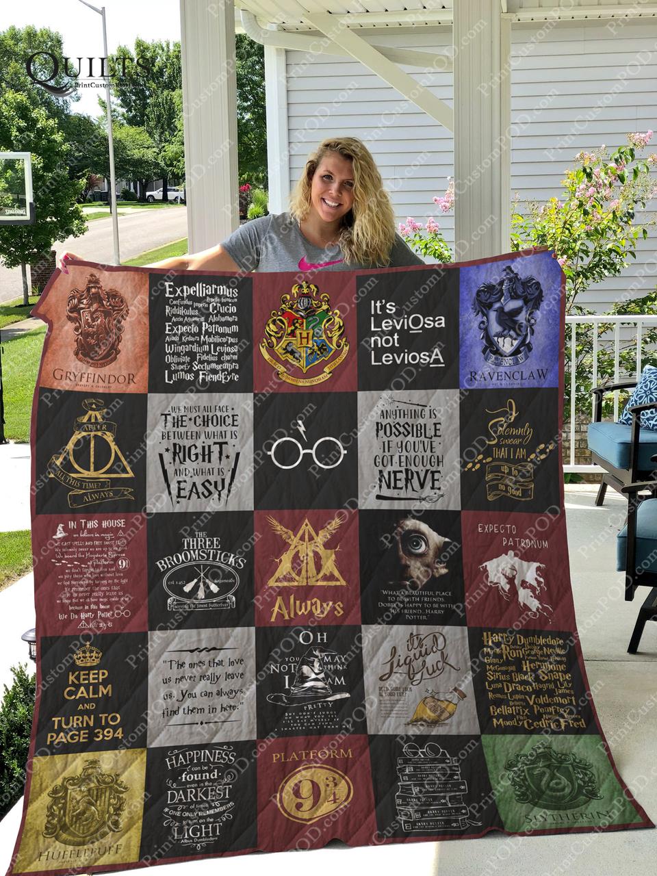 Harry Potter T-Shirt Quilt Blanket and Home Decor