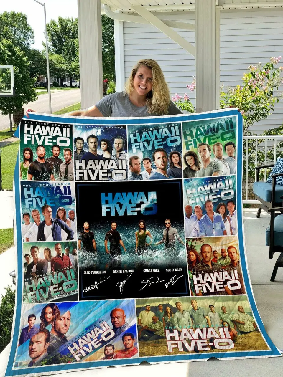 Hawaii Five Quilt Blanket and Home Decor