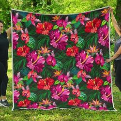 Hawaiian Floral Flowers Hur Quilt Bevrmz and Home Decor