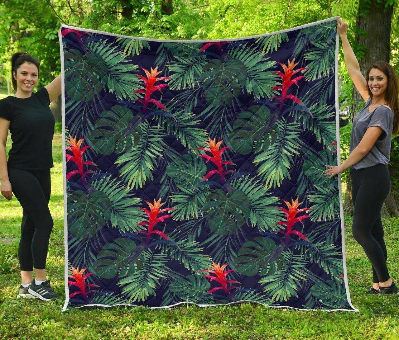 Hawaiian Palm Leaves Cl17100334Mdq Quilt Blanket and Home Decor