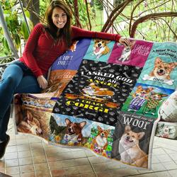 He Sent Me A Crazy Corgi Quilt Blanket Dhc020120189Td and Home Decor