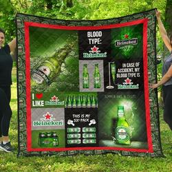 Heineken Funny Gift For Beer Lover Quilt and Home Decor