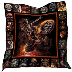 Hell Rider Motorcycles Washable Quilt 0401-03 and Home Decor