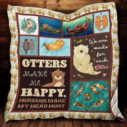Hello From The Otter Side Cl2100225Mdq Quilt Blanket and Home Decor