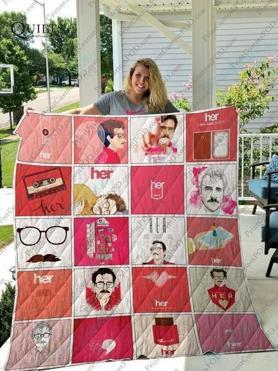 Her Quilt Blanket For Fans and Home Decor