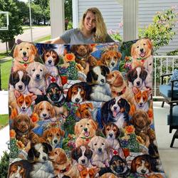 Herd Of Dog Quilt Blanket Dhc1501500Vt and Home Decor