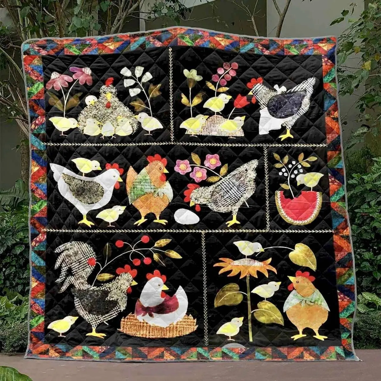 Here A Chick There A Chick Pk270530 Quilt Blanket and Home Decor