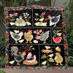 Here A Chick There A Chick Pk270530 Quilt Blanket and Home Decor