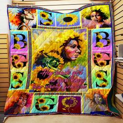 Hey Black Girl Do You Know How Strong You Are Quilt Blanket Dhc150120543Td and Home Decor