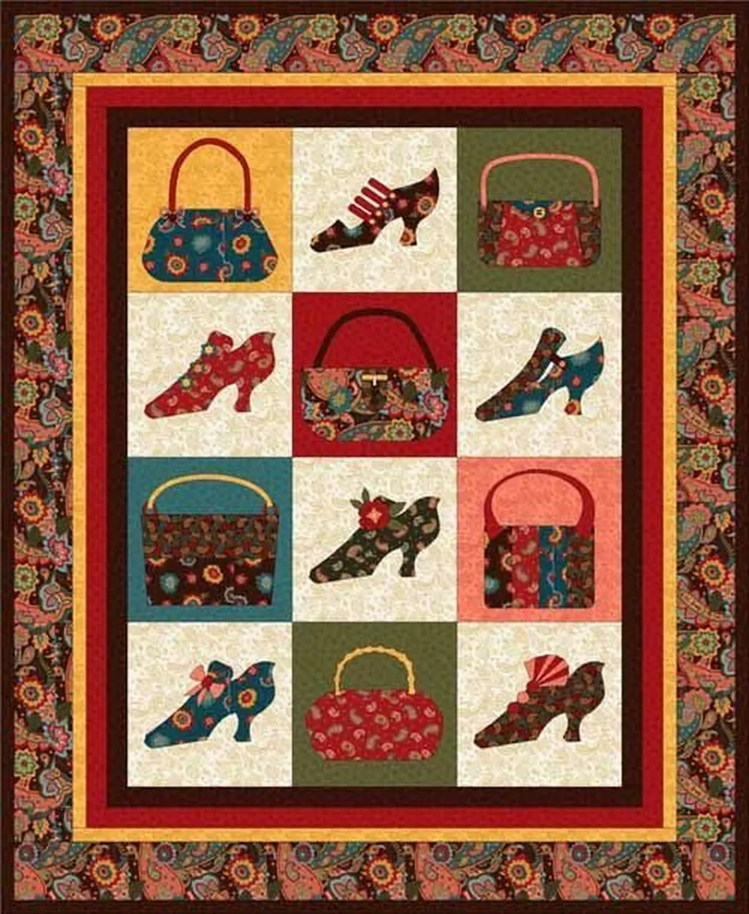 Highheels And Handbag Cla1010327Q Quilt Blanket and Home Decor