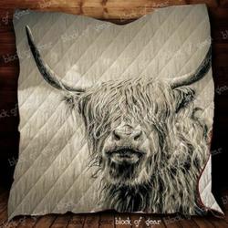 Highland Cow Cl2100226Mdq Quilt Blanket and Home Decor