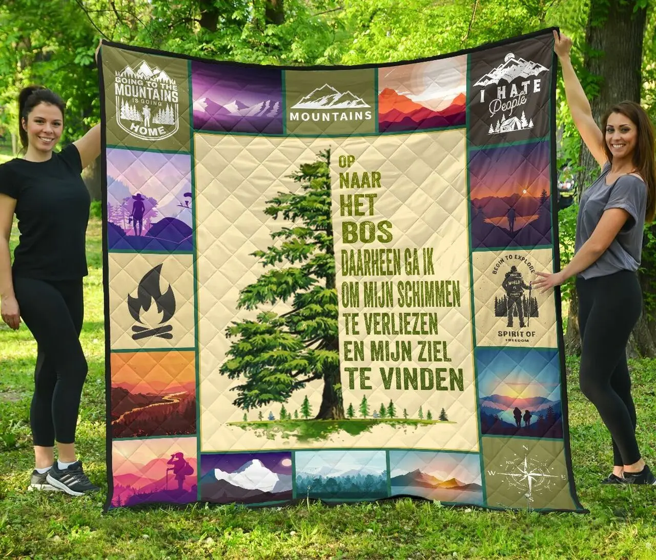 Hiking Dutch Quilt Blanket Dhc170120679Td and Home Decor